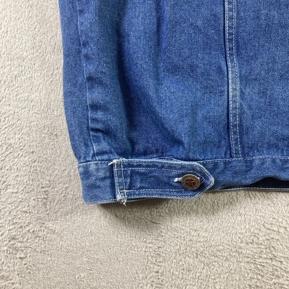 Faded Glory Denim Vest Women 24W Blue Jean Button Sleeveless Jacket Pockets - Picture 14 of 14